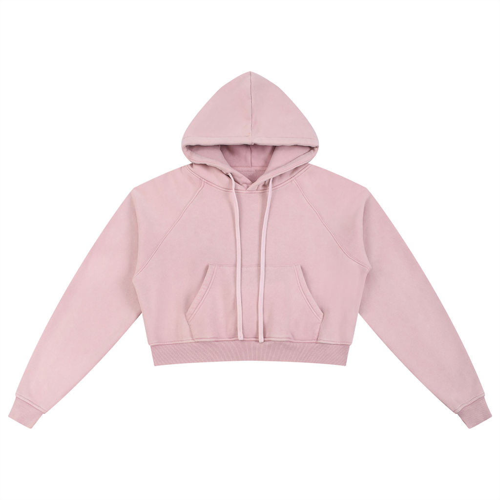 Snow Washed Cropped Hoodie ODMPOD